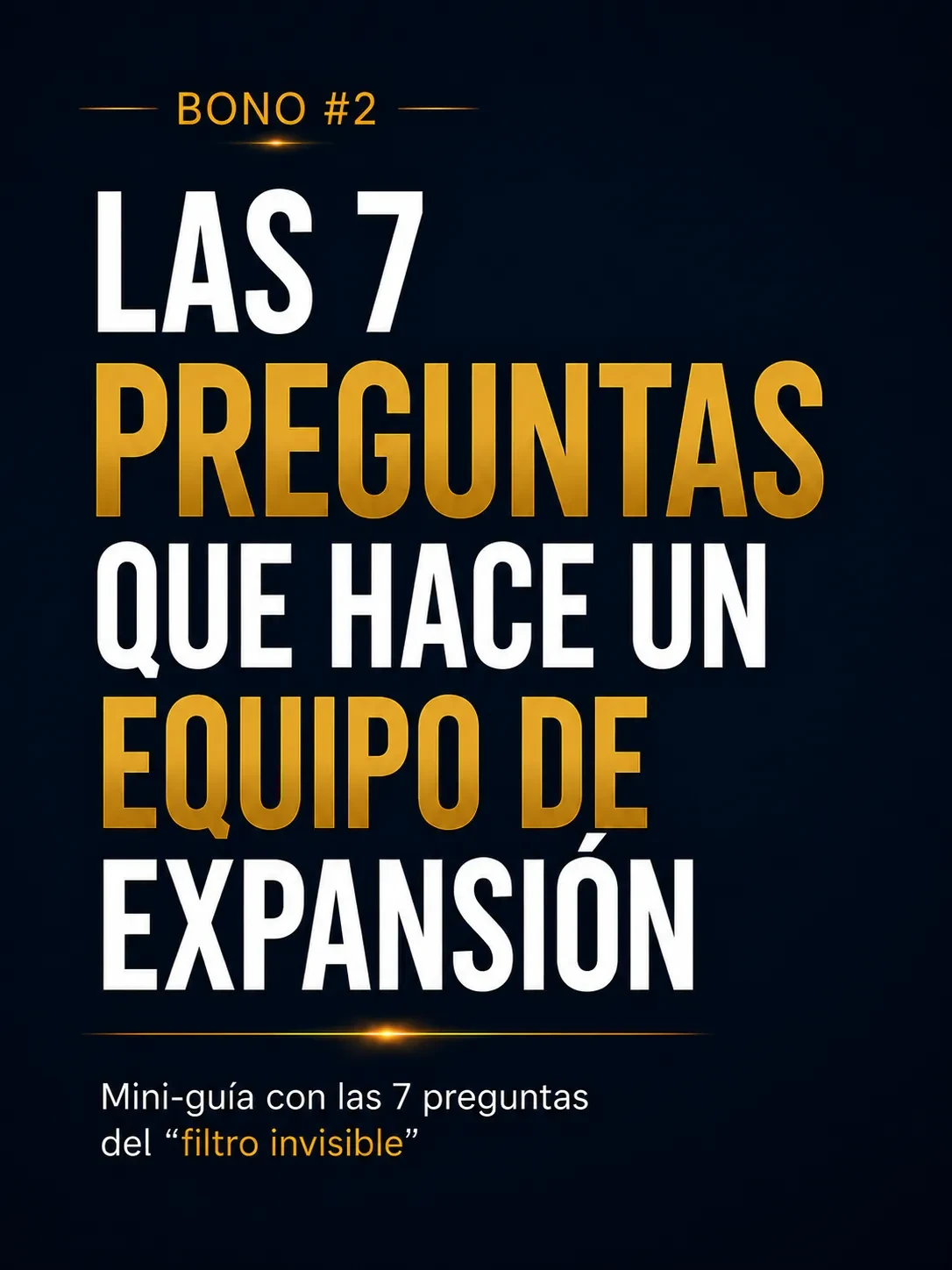 BONO #2: Las 7 Preguntas clave lesson poster