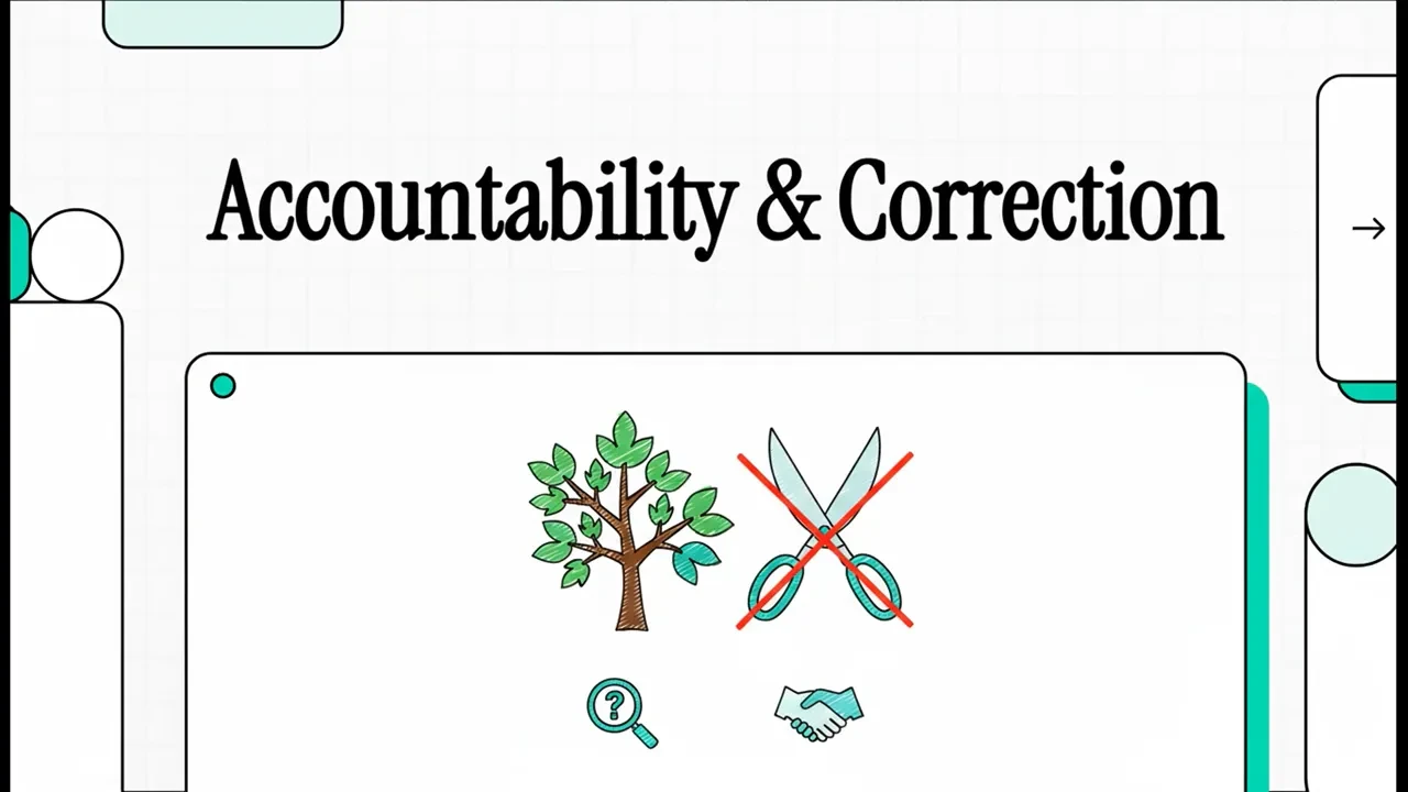 Theme 07: Accountability and Correction lesson poster