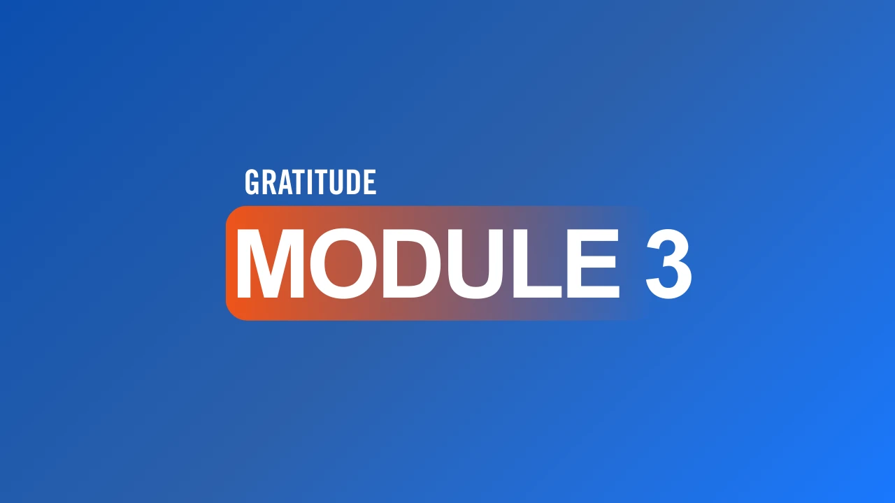 MODULE 3: GRATITUDE lesson poster