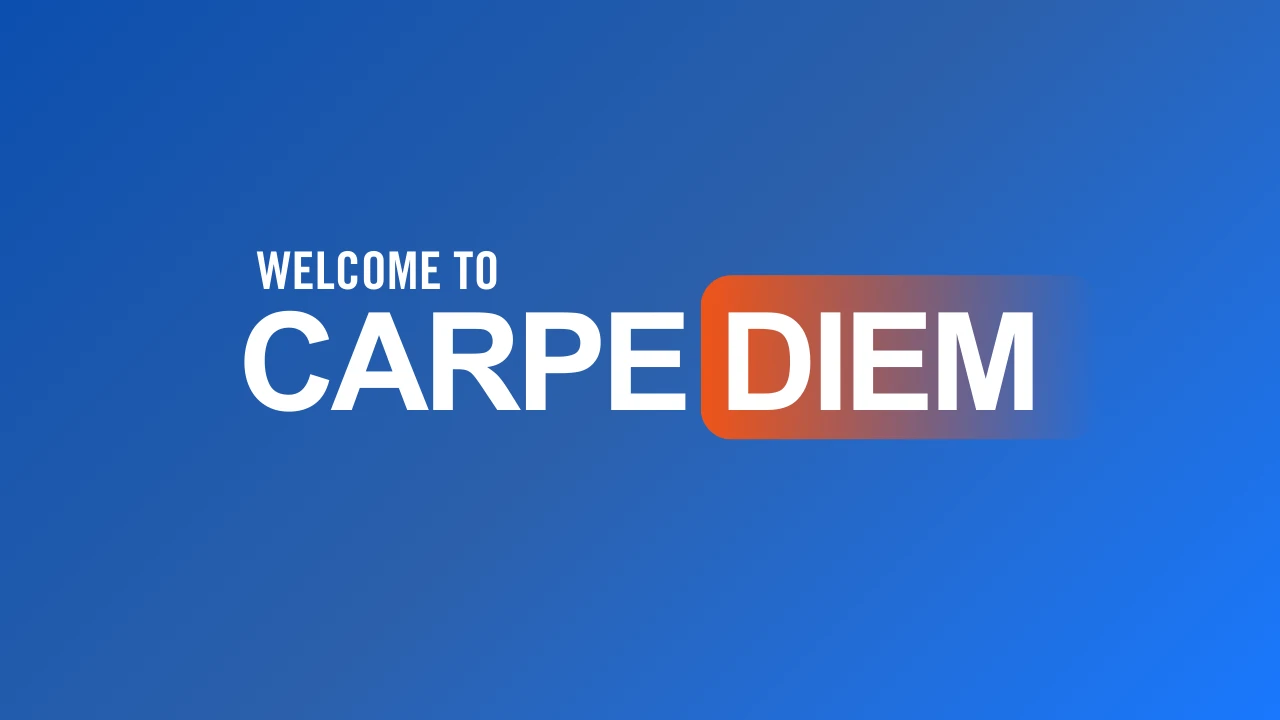 Welcome to Carpe Diem lesson poster