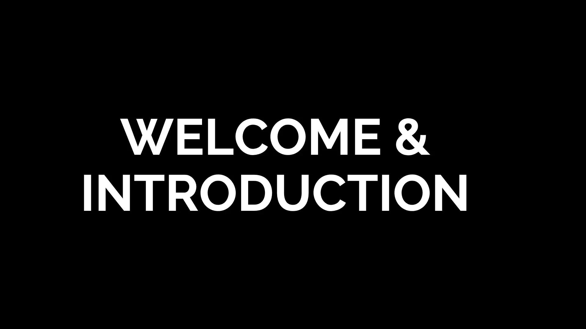 Welcome & Introduction lesson poster