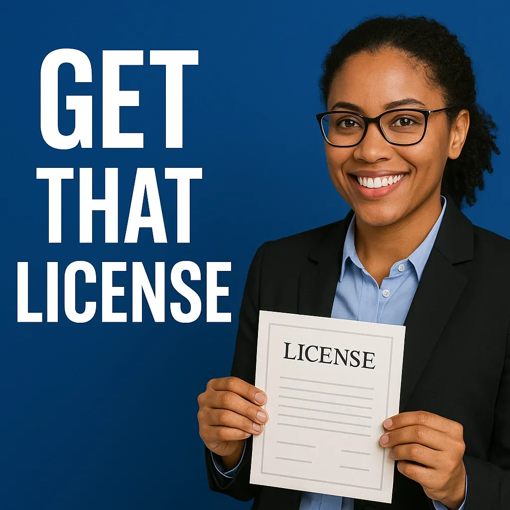 Get That License! lesson poster