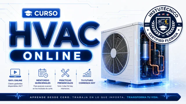 CURSO HVAC CERTIFICADO EN ESPAÑOL | TEORIA APLICADA + PRÁCTICA REAL INTENSIVA