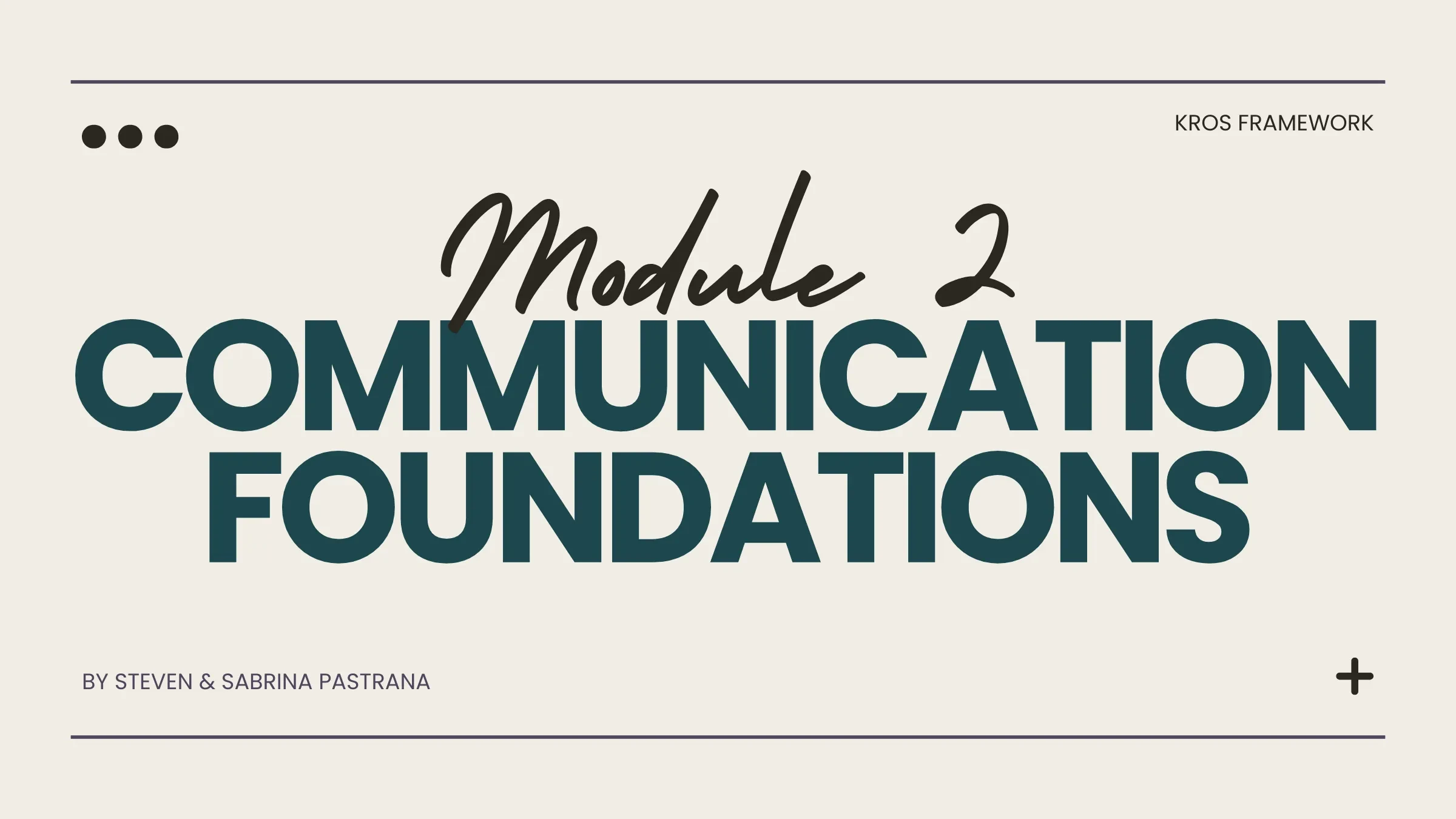Module 2: Communication Foundations lesson poster