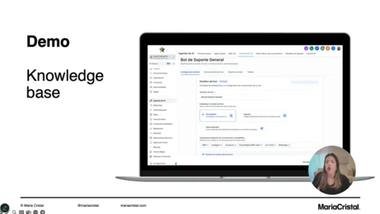 Knowledge Base: Cómo entrenar al bot para que responda bien  lesson poster