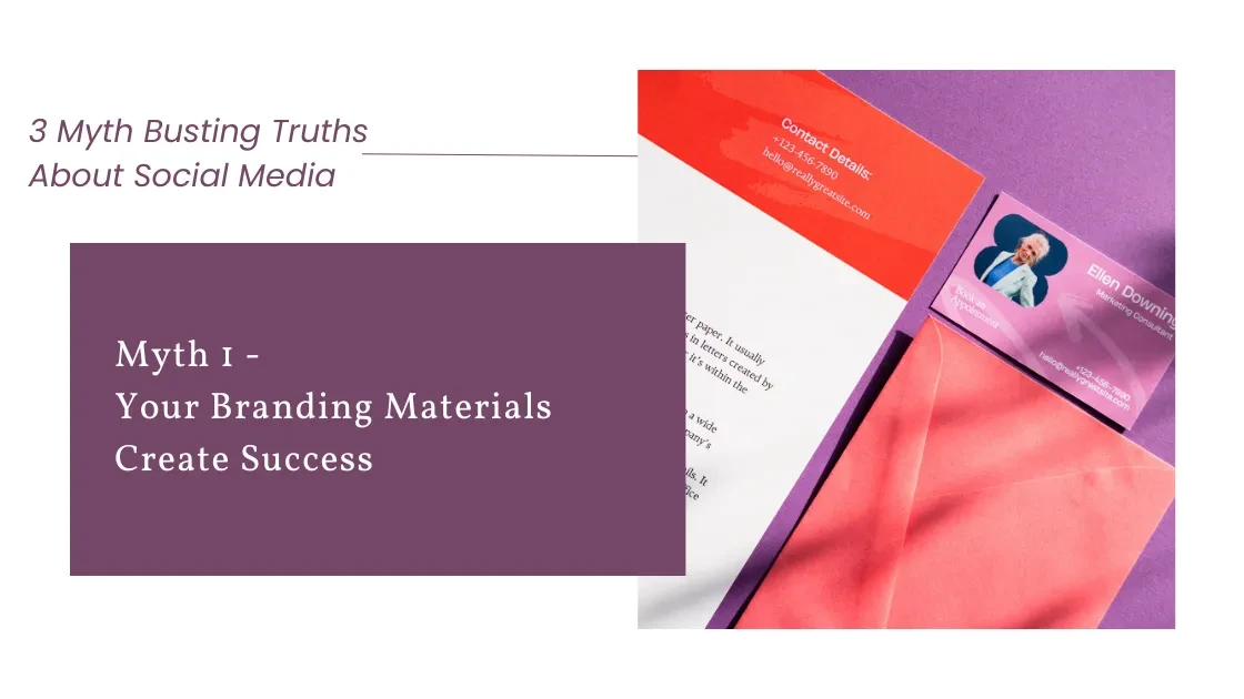 Myth 1 - Your Branding Materials Create Success lesson poster
