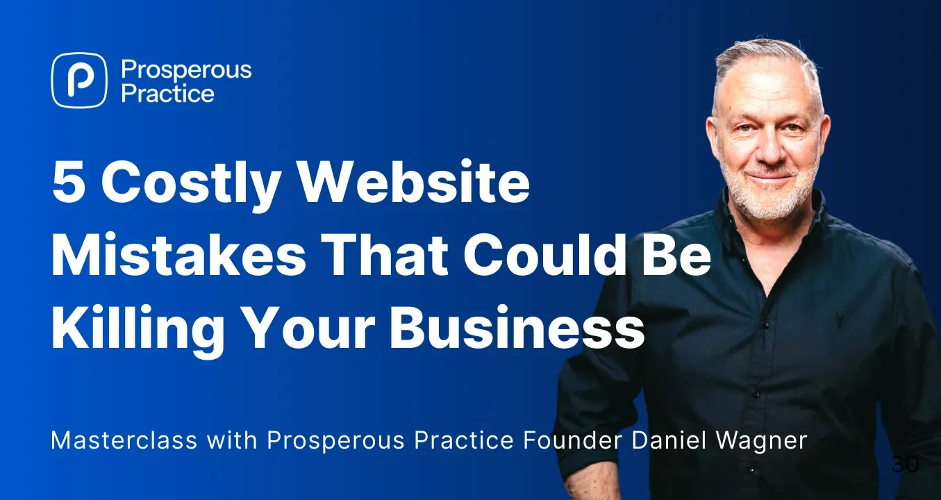5 Costly Website Mistakes That Could Be Killing Your Business lesson poster