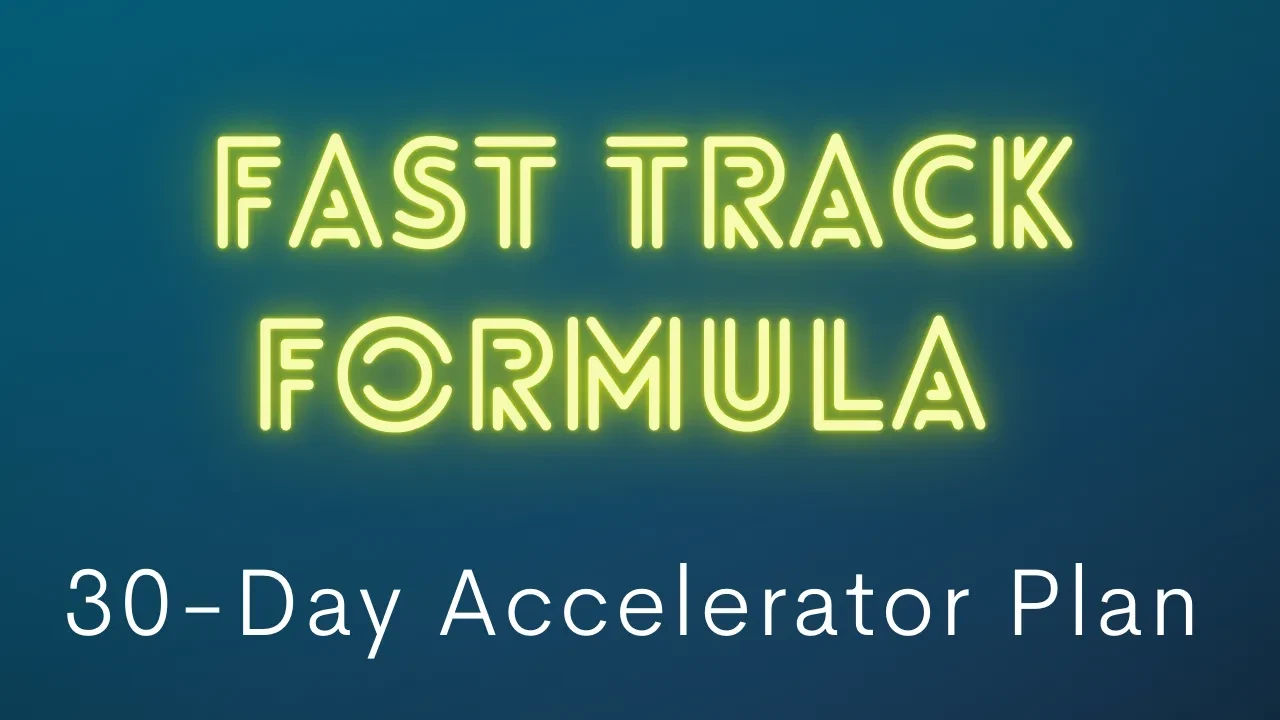 Fast Track Formula lesson poster