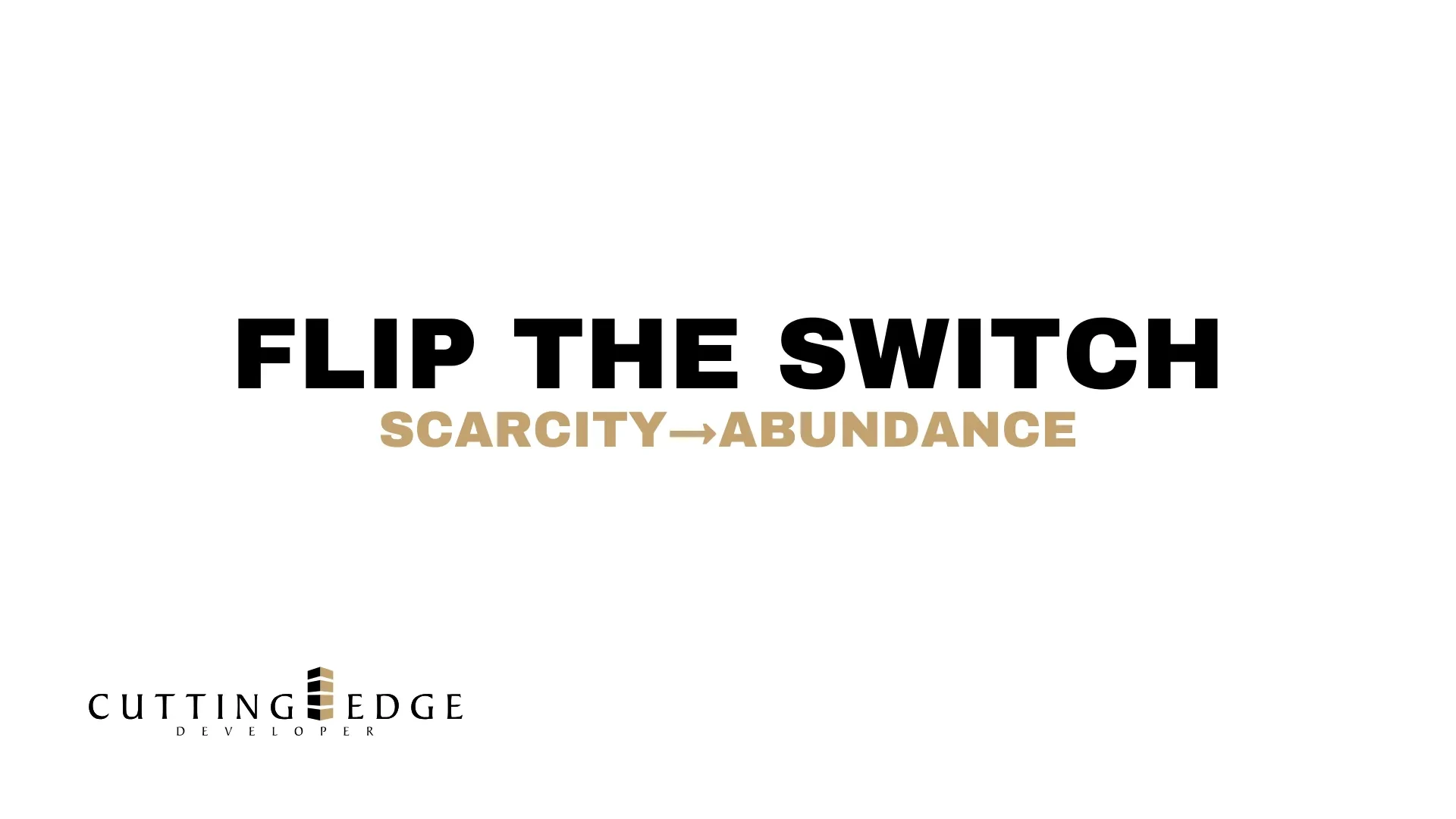 Flip the Switch: Scarcity → Abundance lesson poster