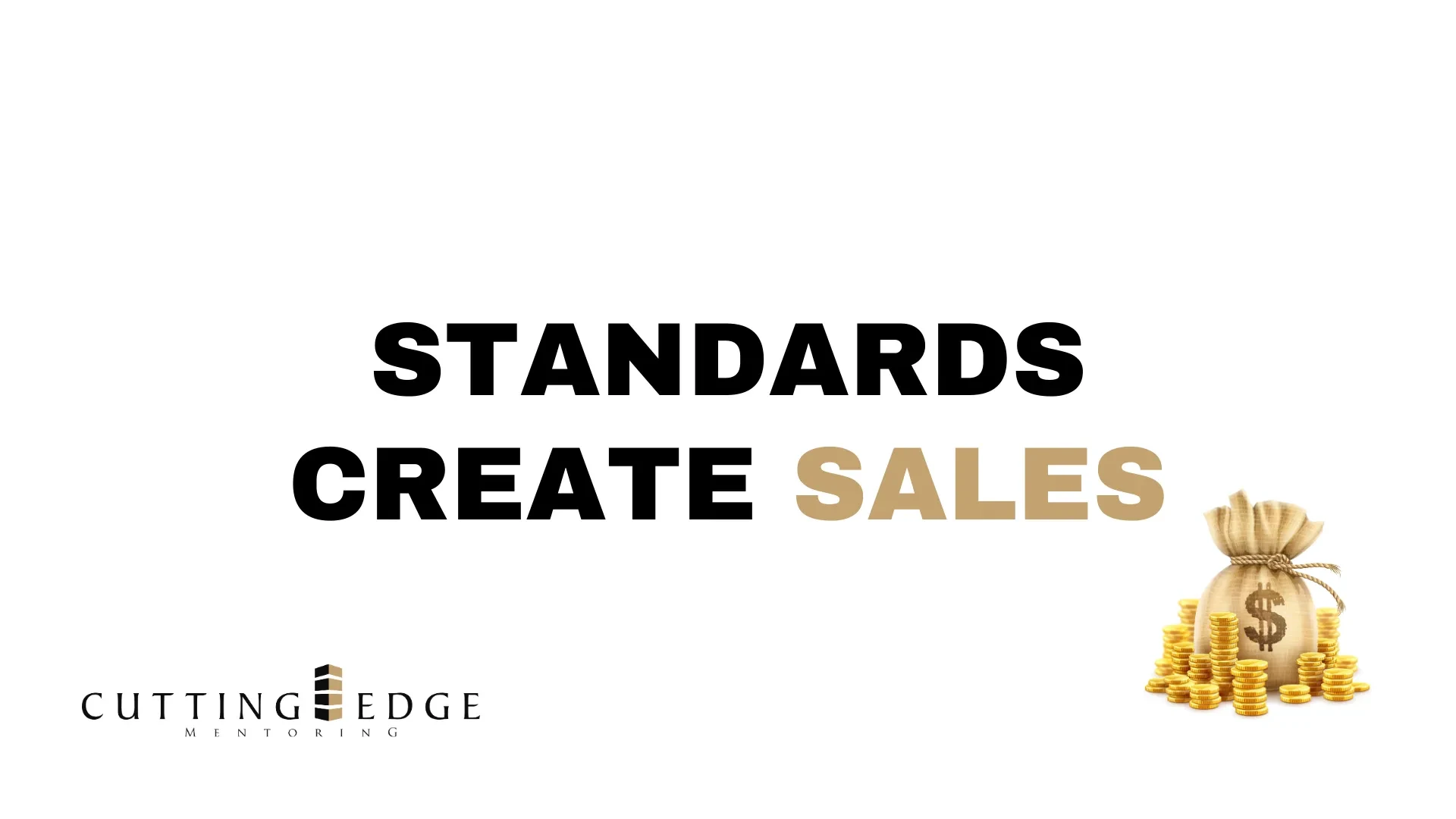 Standards Create Sales lesson poster