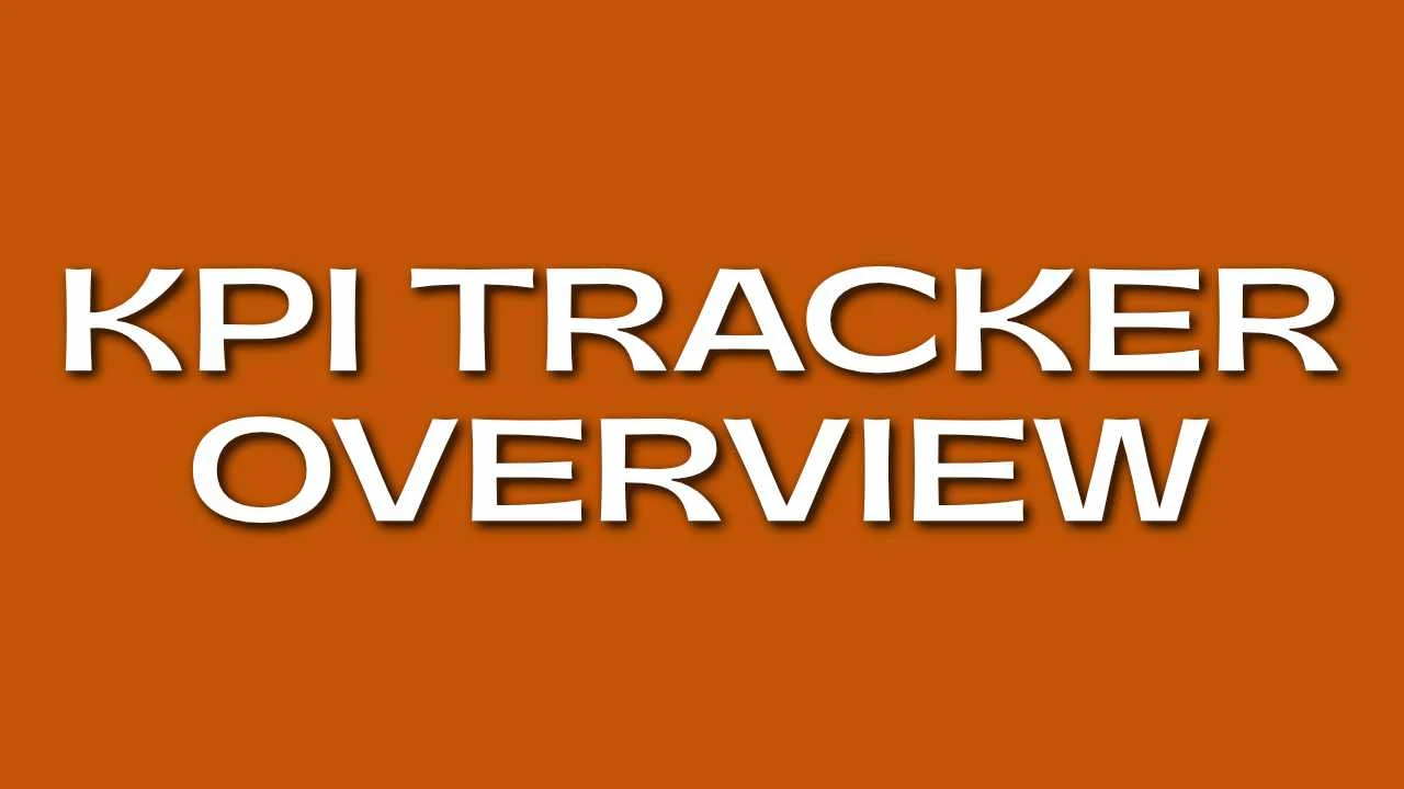 Lesson 3:  KPI Tracker Overview lesson poster