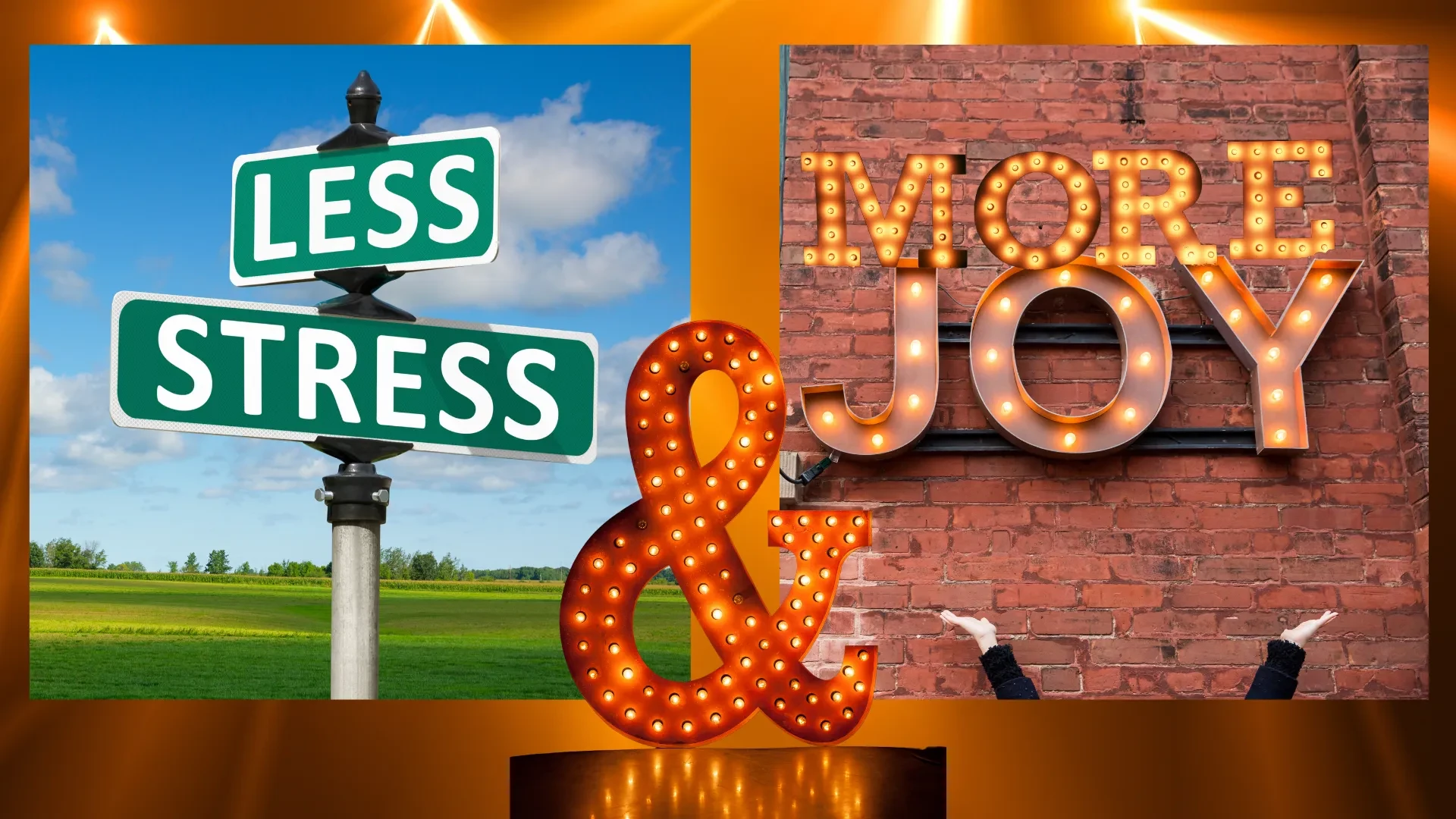 Welcome to Less Stress and More Joy lesson poster