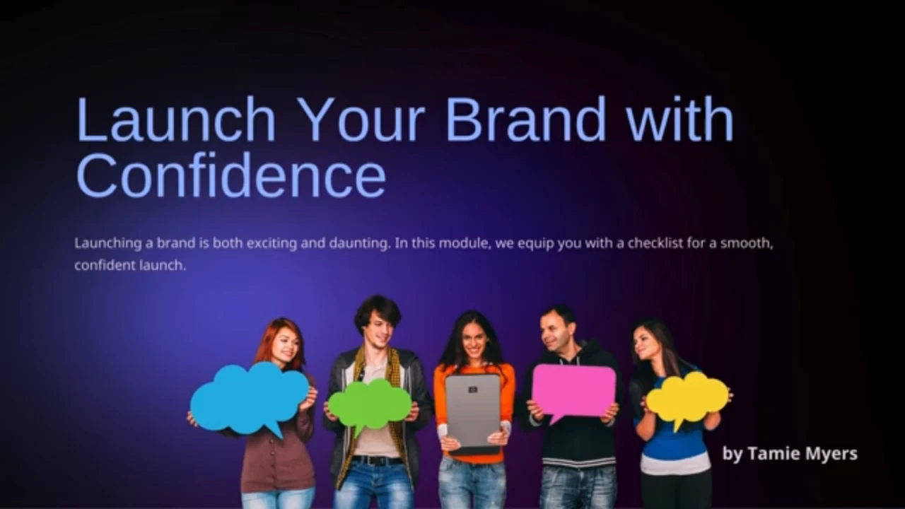 Module 7: Launch Your Brand with Confidence 🚀🎉 lesson poster