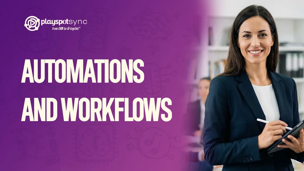 Automation and Workflows / Automatización y Flujos de Trabajo lesson poster