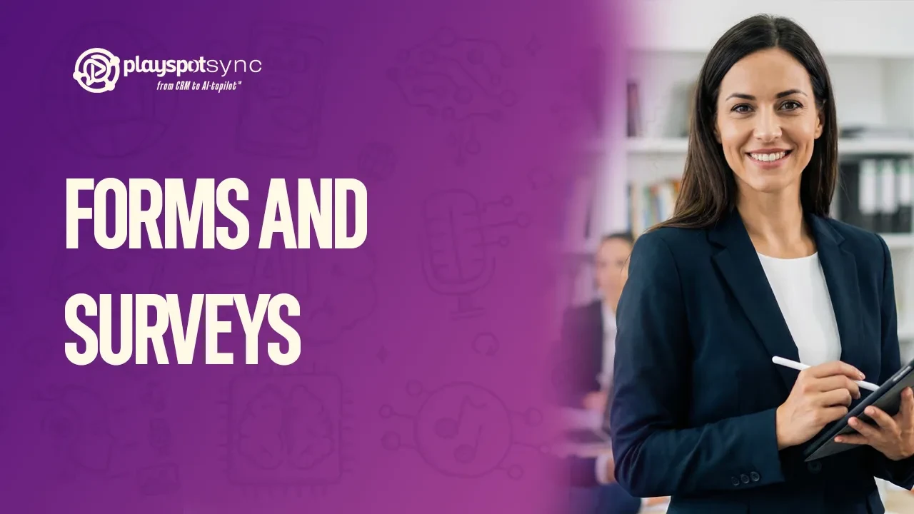 Forms and Surveys / Formularios y Encuestas lesson poster