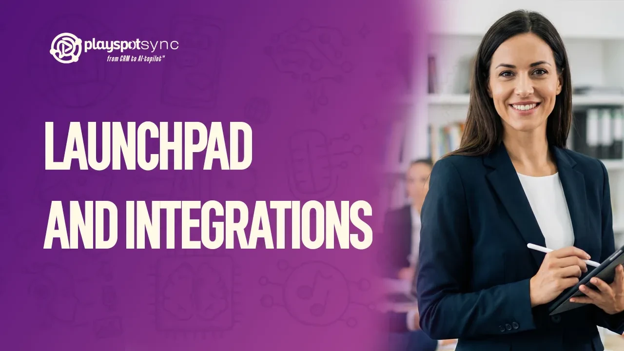 Launchpad & Integrations / Plataforma de lanzamiento e Integraciones lesson poster