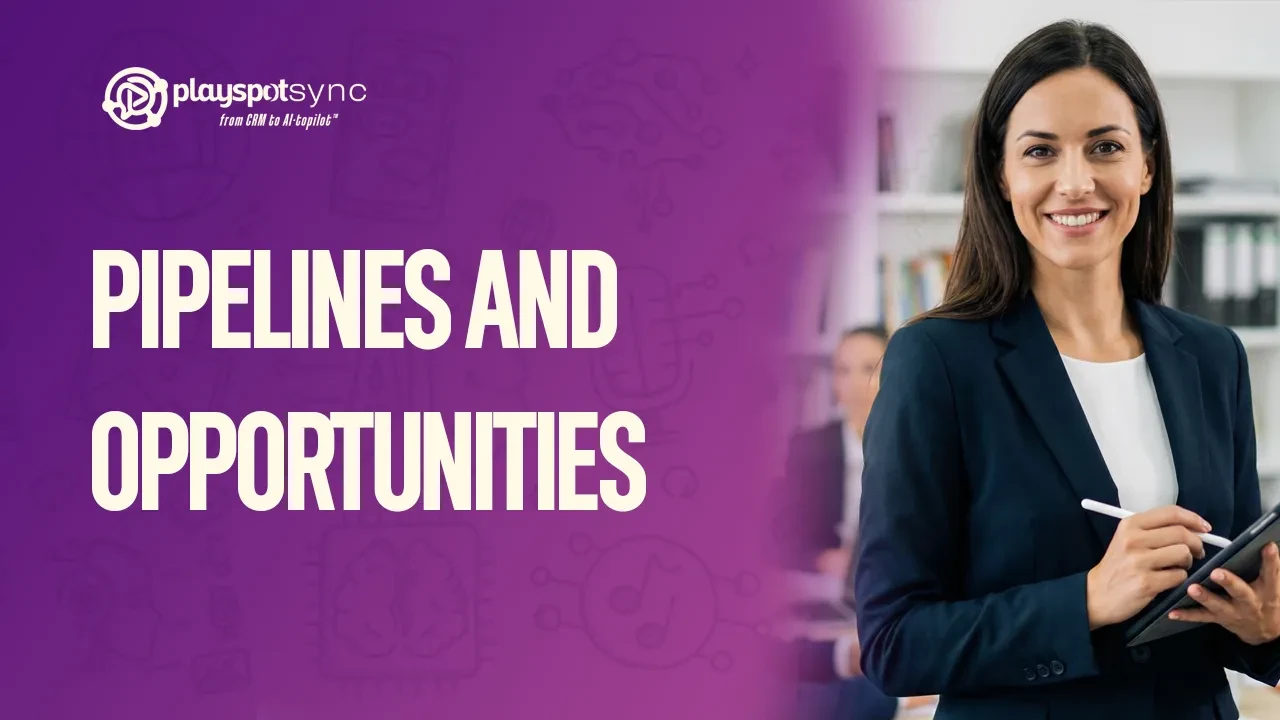 Pipelines and Opportunities / Embudos de Ventas y Oportunidades lesson poster