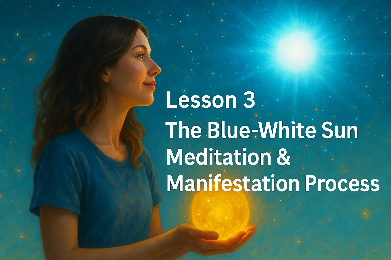 Lesson 3: The Blue-White Sun Meditation & Manifestation Process lesson poster