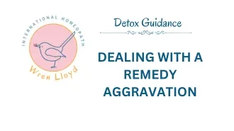 DEALING WITH A REMEDY AGGRAVATION lesson poster