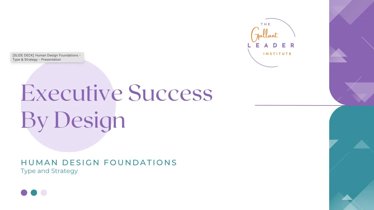 Human Design Foundations: Type and Strategy lesson poster