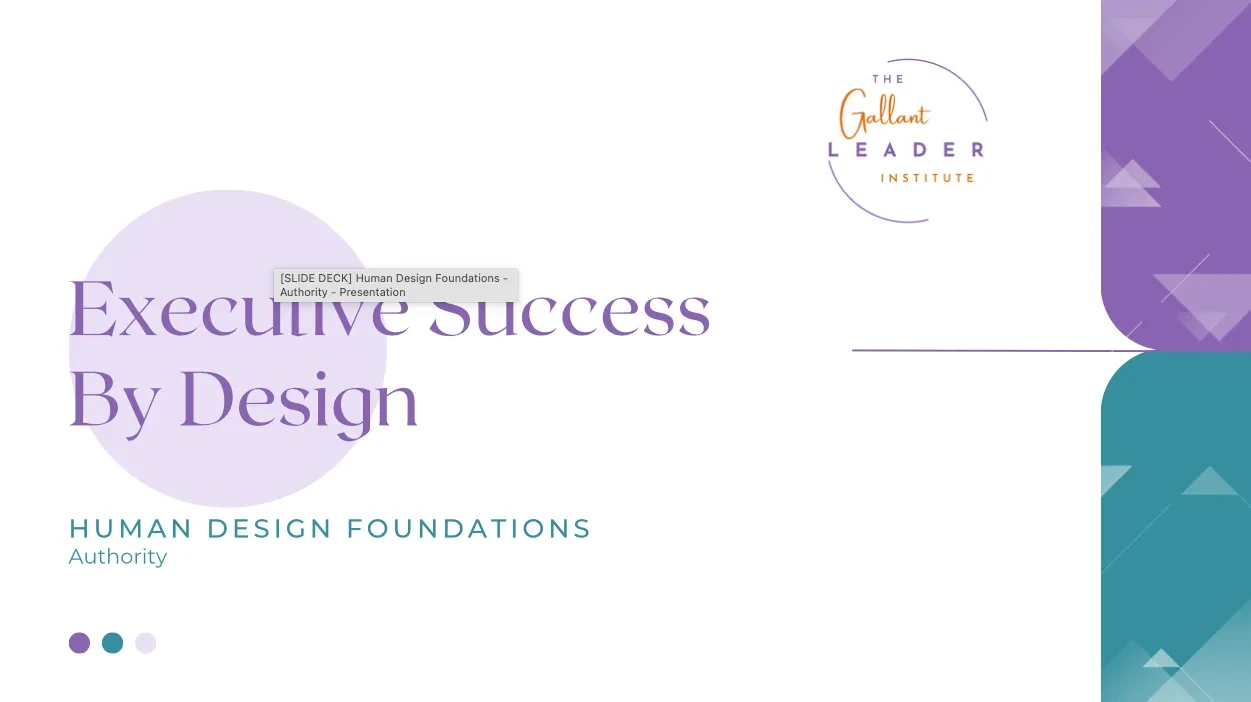 Human Design Foundations: Decision Making Authority  lesson poster