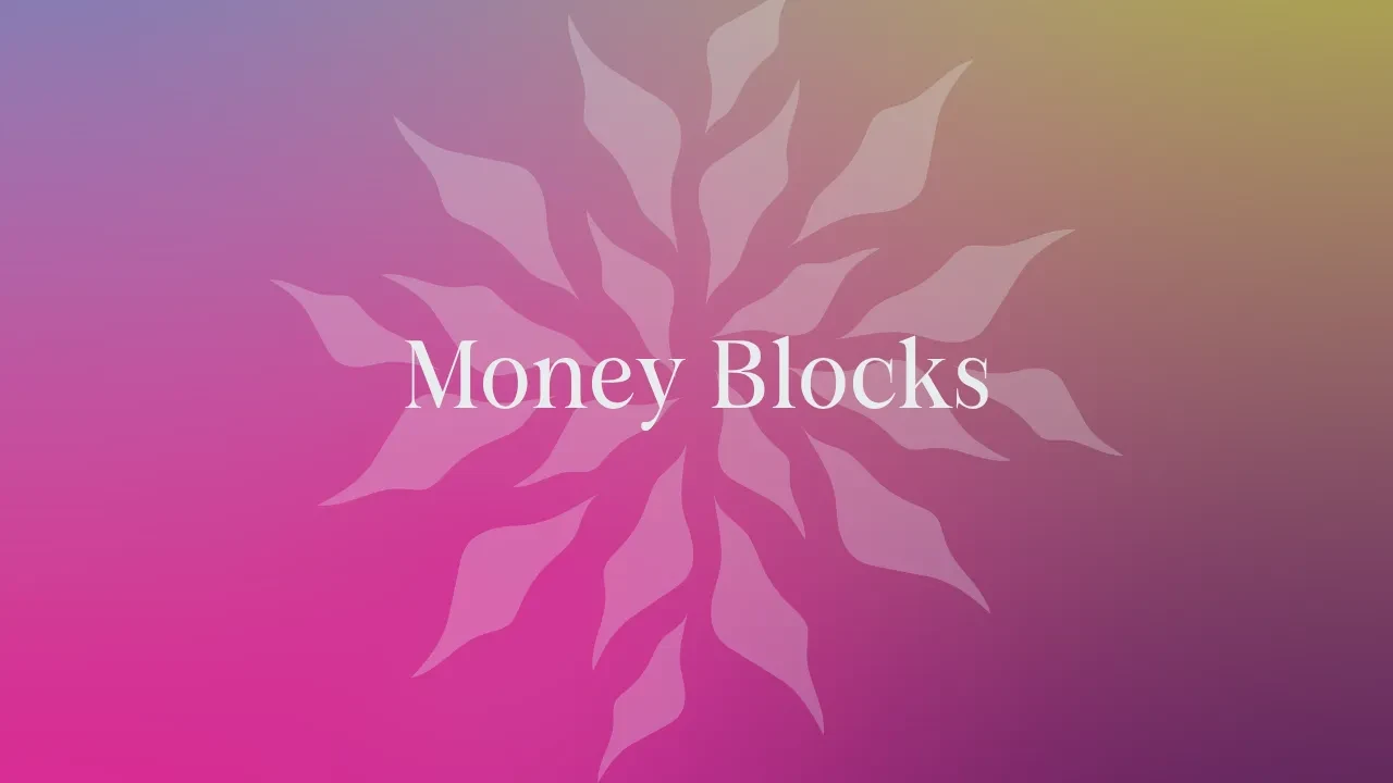 Money Blocks lesson poster