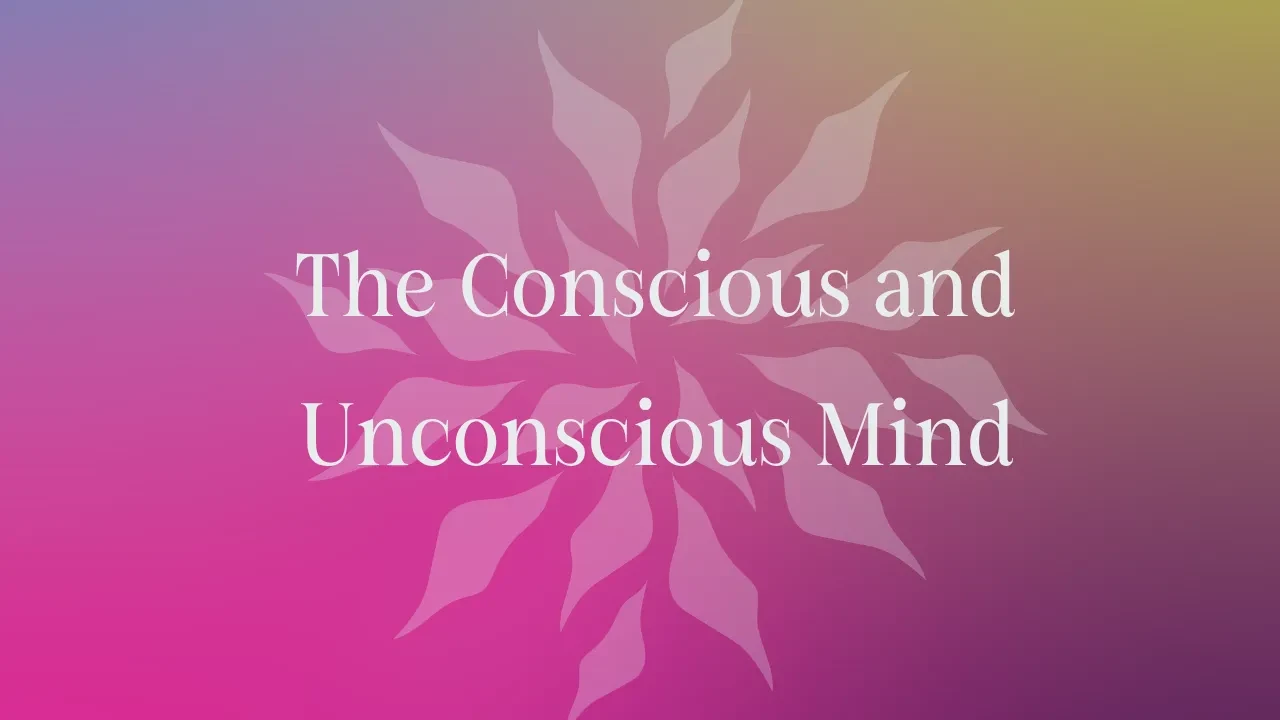 The Conscious and Unconscious Mind lesson poster