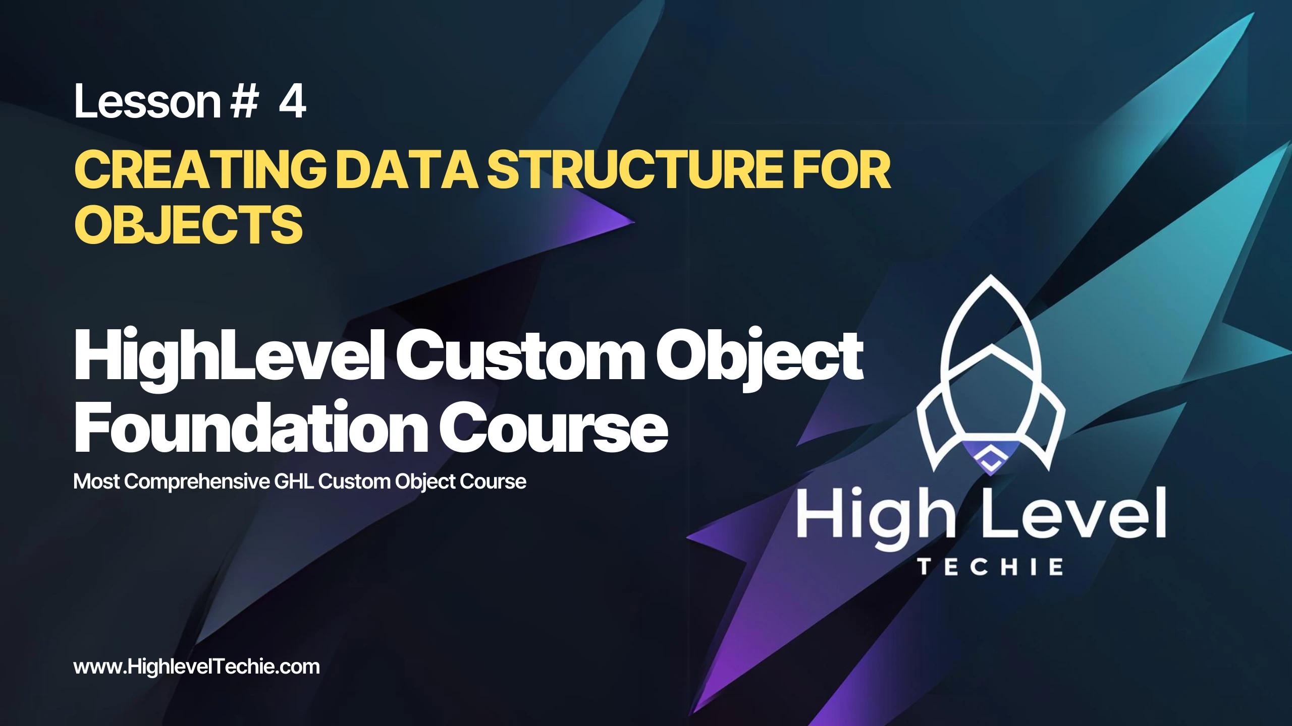 Creating Data Structure for Objects lesson poster