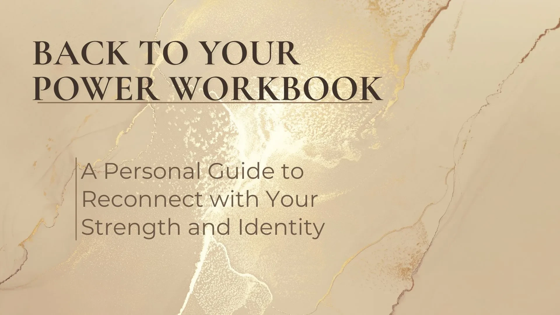 Back to Your Power Workbook lesson poster