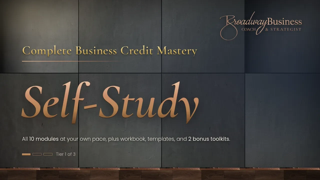 Business Credit Profile Tracker lesson poster