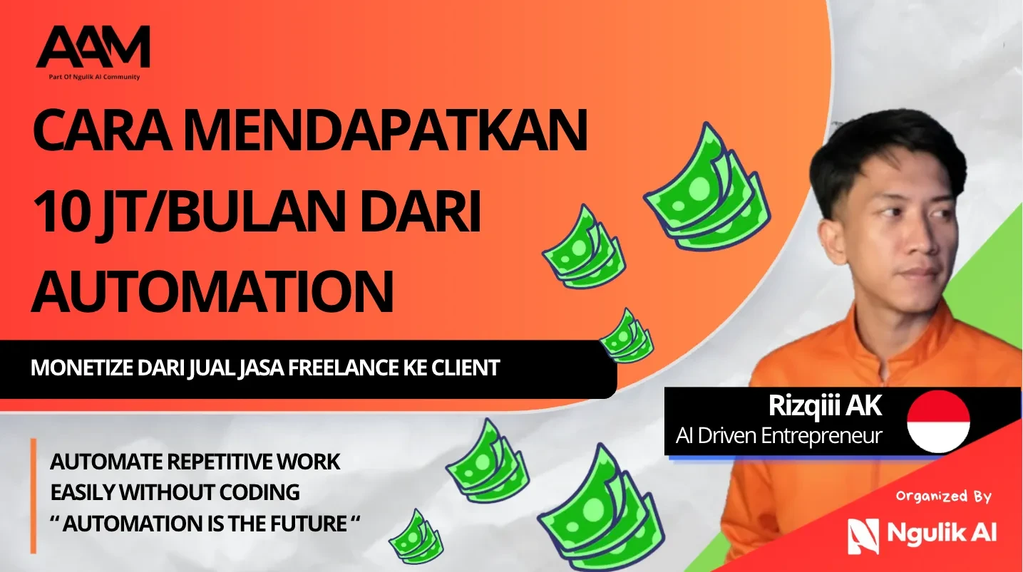 MONETIZE DARI JUAL JASA FREELANCE KE CLIENT - RECORDING lesson poster