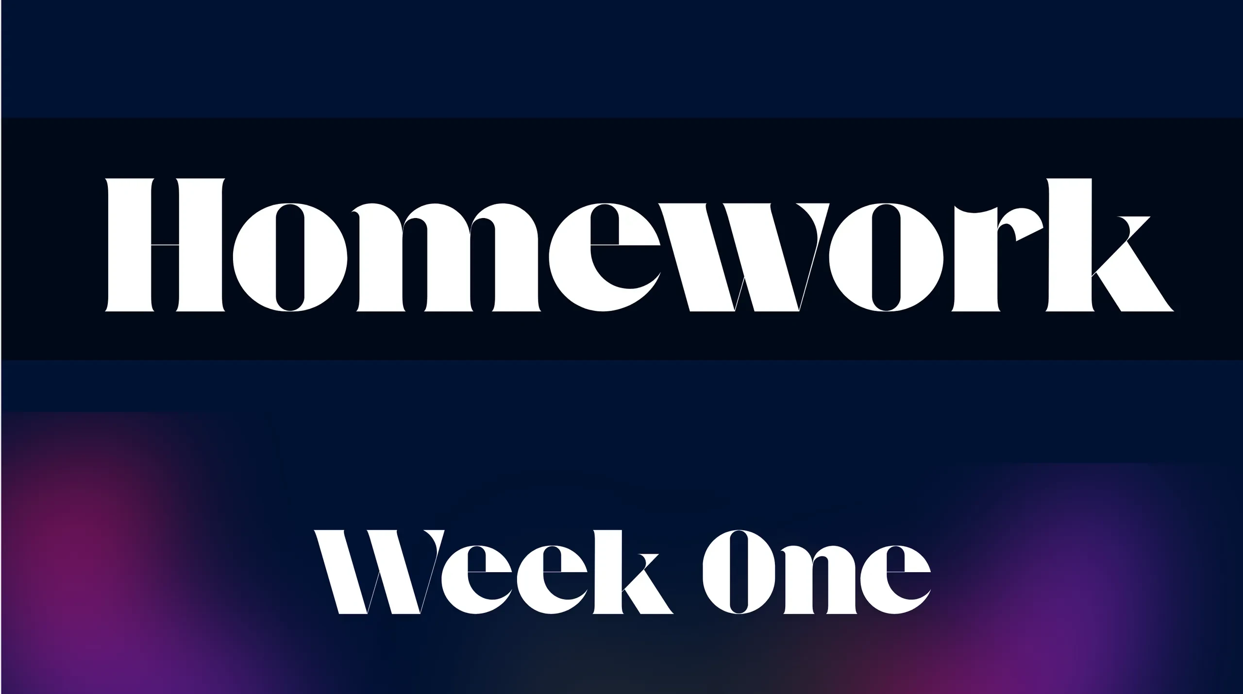 Homework lesson poster
