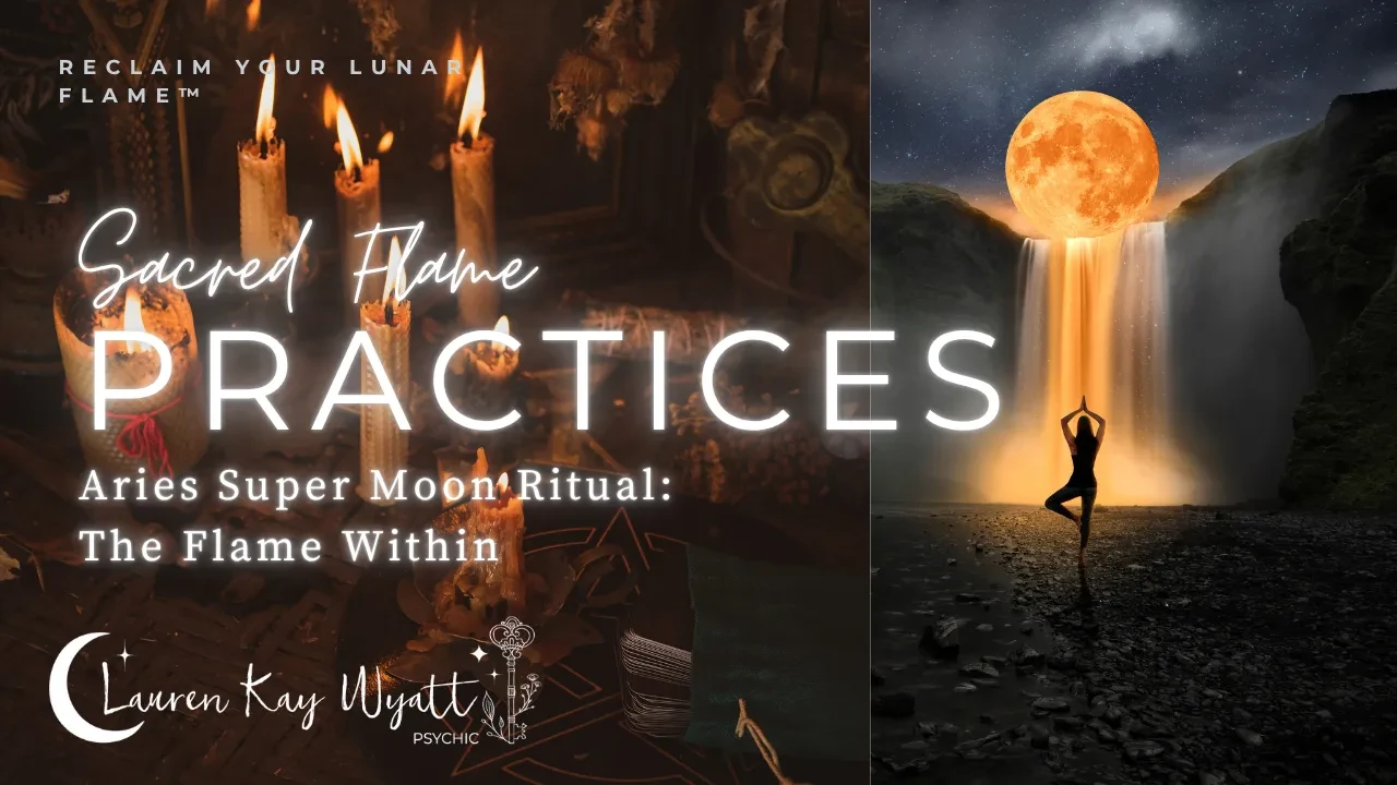 Full Moon in Aries Supermoon Ritual lesson poster