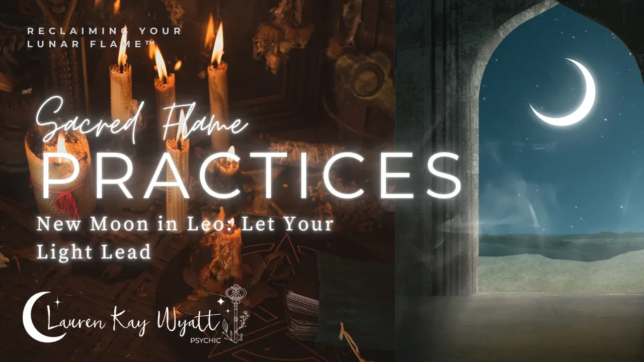 New Moon in Leo: Let Your Light Lead lesson poster