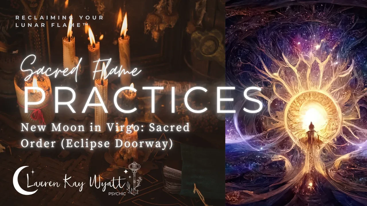 Virgo New Moon Ritual: Cleansing, Clarity, and Creating Space for Divine Order lesson poster