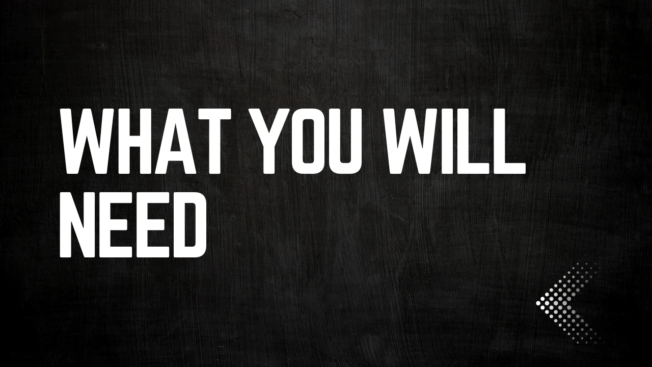 What You Will Need lesson poster