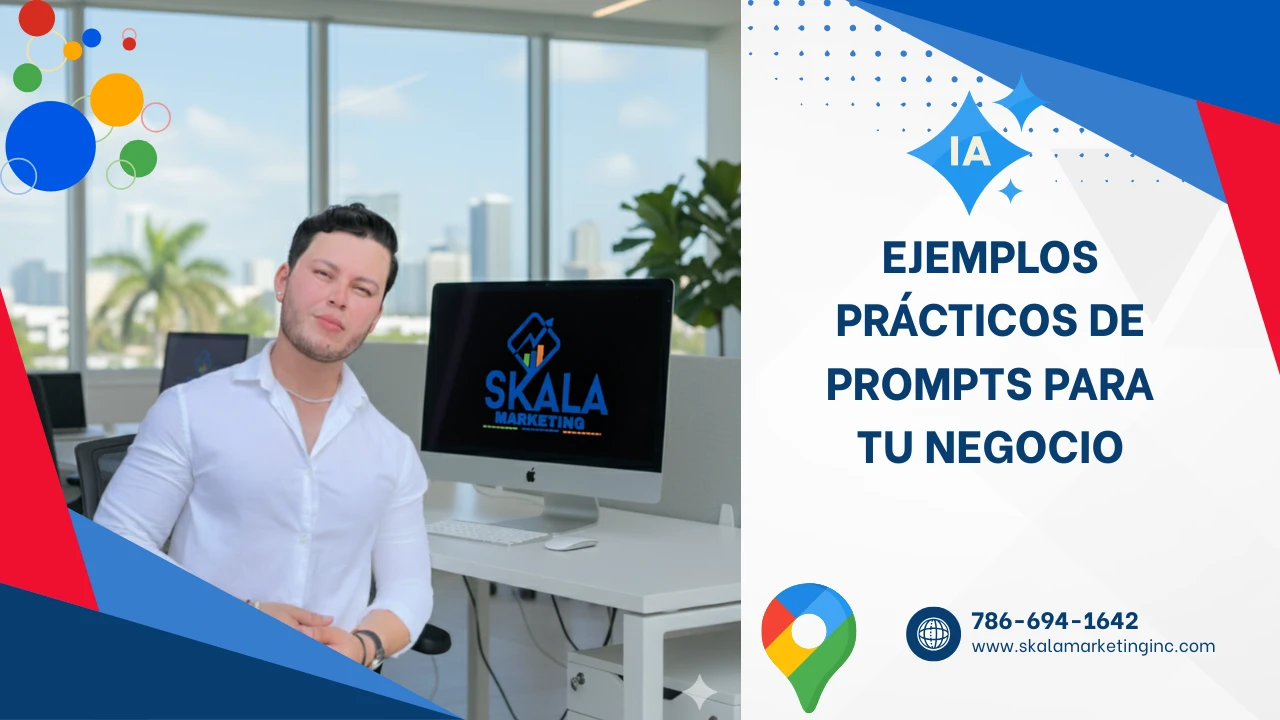 Ejemplos prácticos de prompts para tu negocio lesson poster