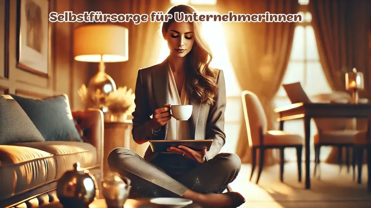 Selbstfürsorge für Unternehmerinnen lesson poster