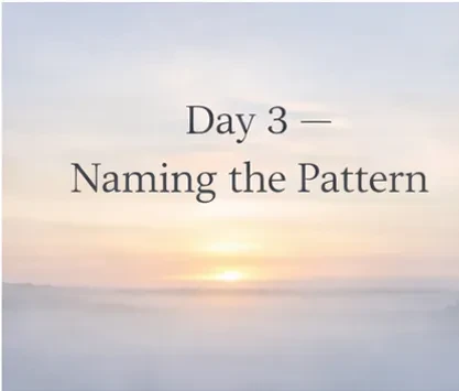 Day 3 — Naming the Pattern lesson poster