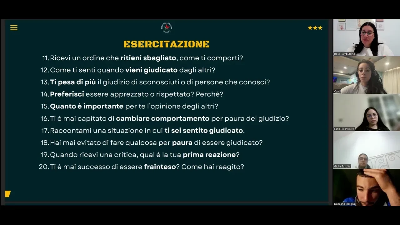 Esercitazione sul giudizio (14.04.26) lesson poster