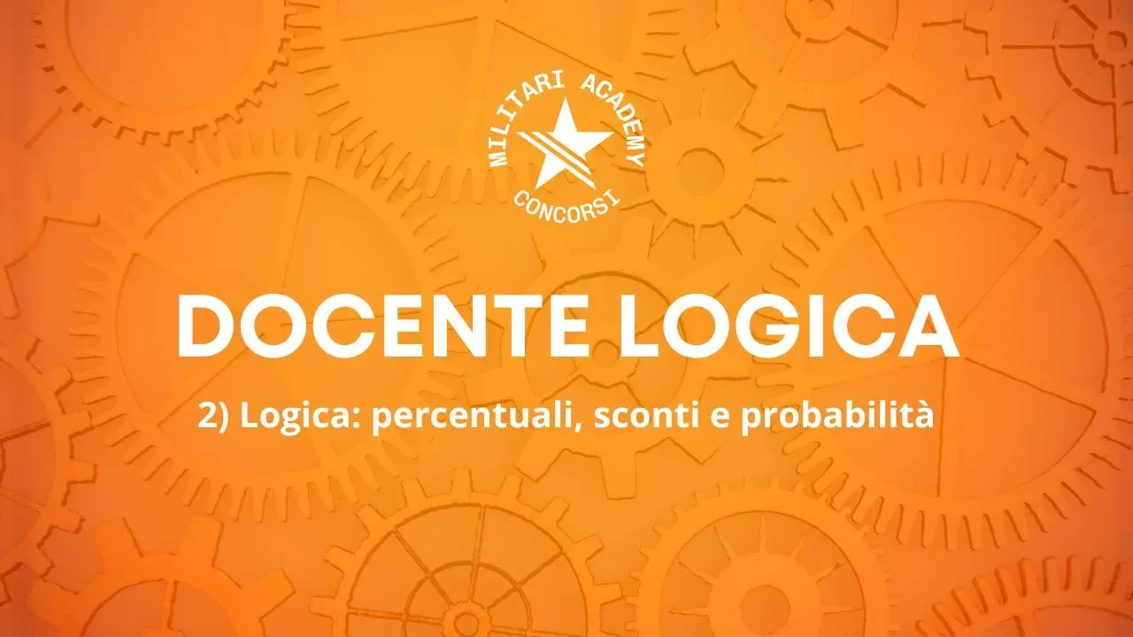 2) Logica: percentuali, sconti e probabilità lesson poster