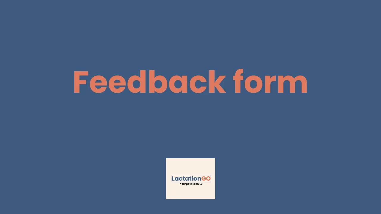 Feedback form lesson poster