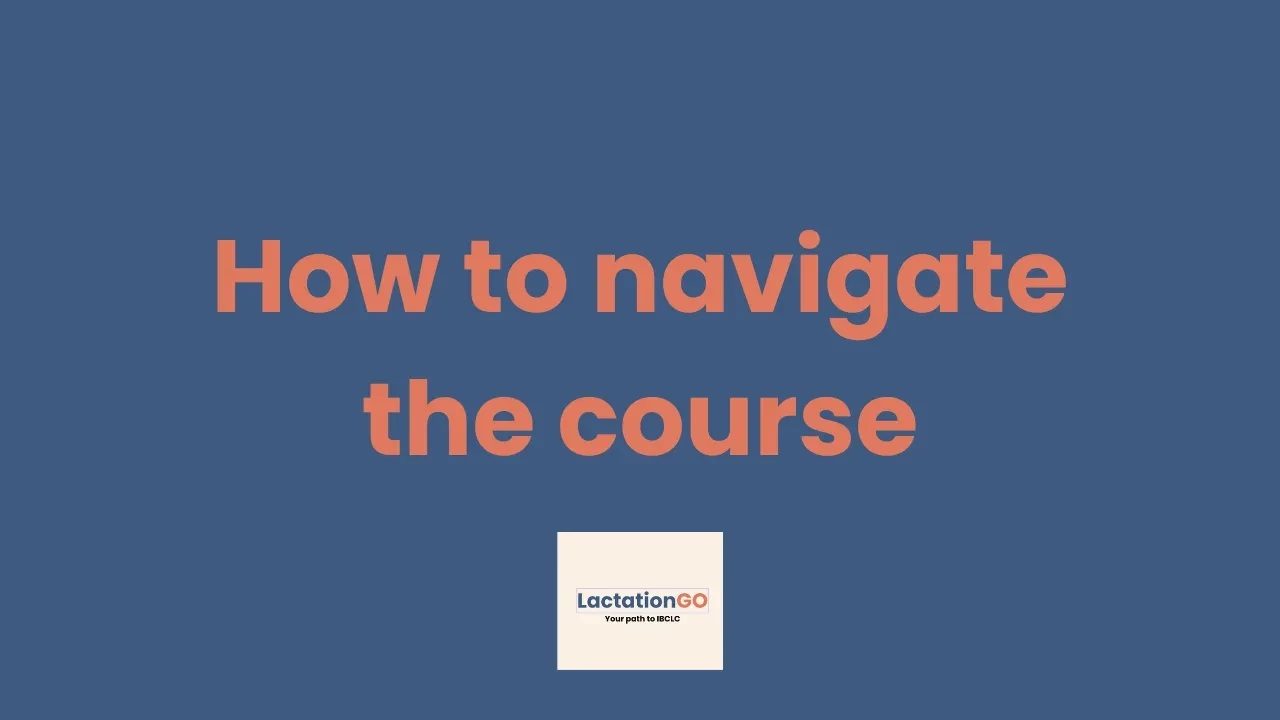 How to navigate the course lesson poster