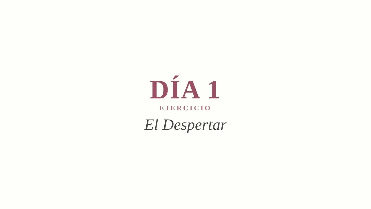 EJERCICIO - EL DESPERTAR lesson poster