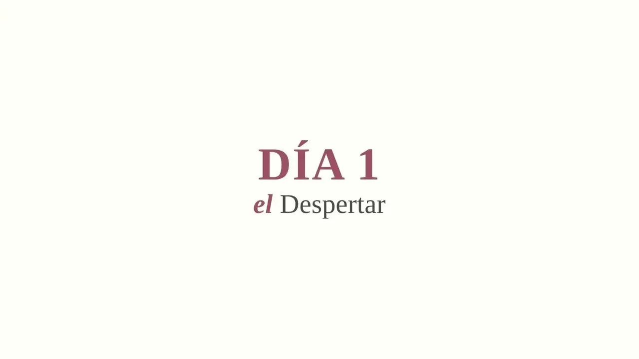 EL DESPERTAR lesson poster