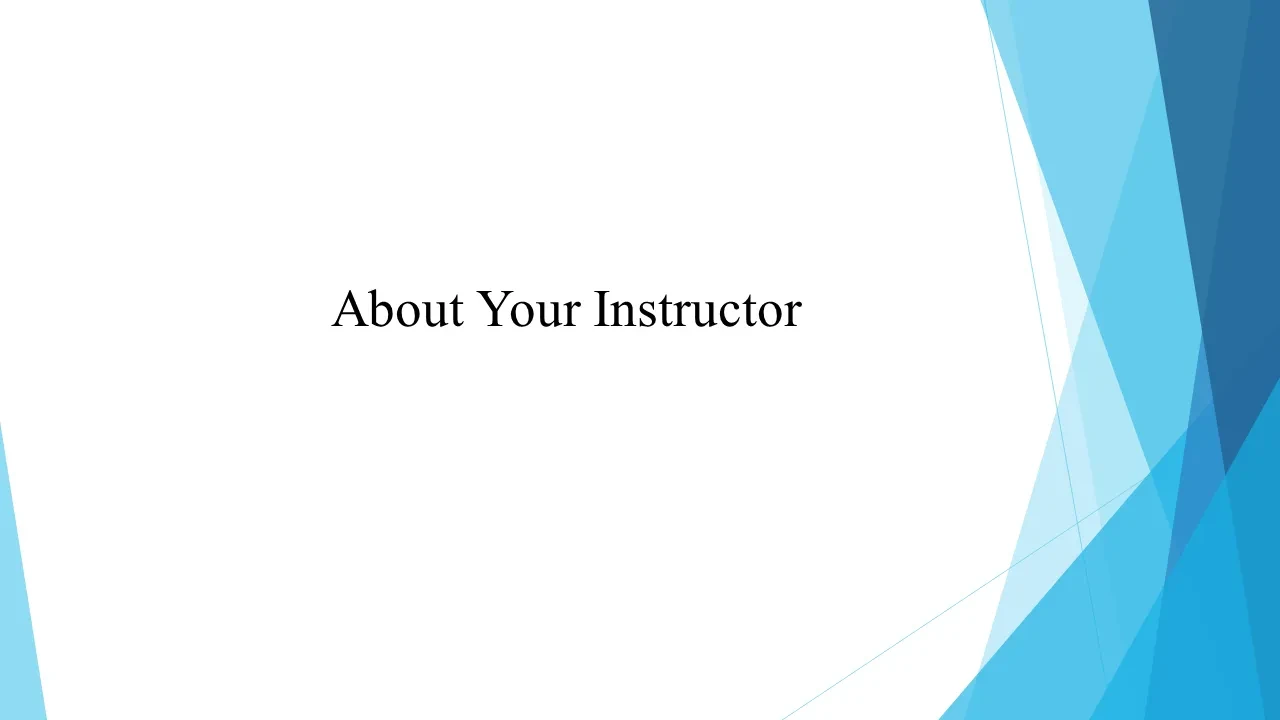 About Your Instructor lesson poster