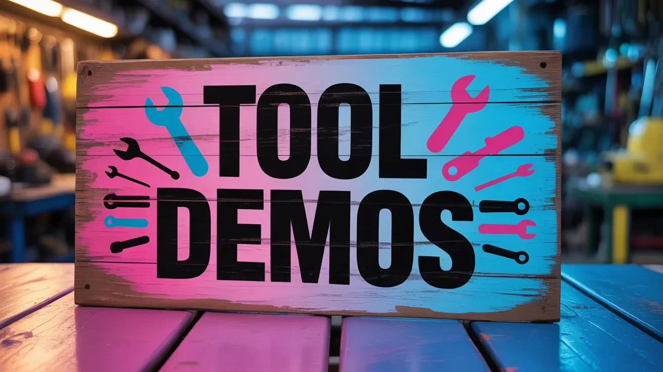 Tool Demos Database lesson poster