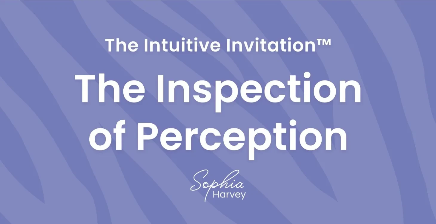 The Inspection of Perception - Fine-tune your sensory acuity to enhance your extra-sensory skills. lesson poster