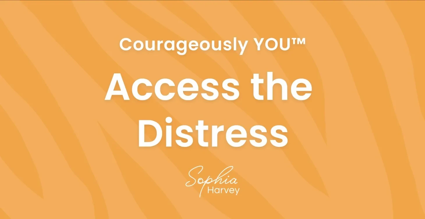 Access the Distress - Access the distressing limiting patterns to pinpoint what needs to be cleared. lesson poster