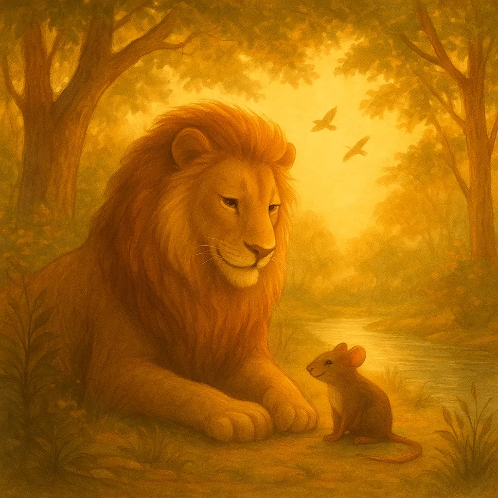 5 : Le Rat et le Lion lesson poster